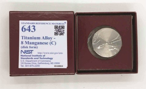 SRM 643 光譜鈦.鈦基標準鈦合金，8 Mn(C)標準品